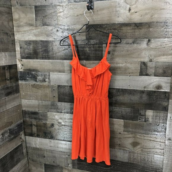 Ann Taylor Loft Spaghetti Strap Ruffle Dress Sz XS - Picture 2 of 7